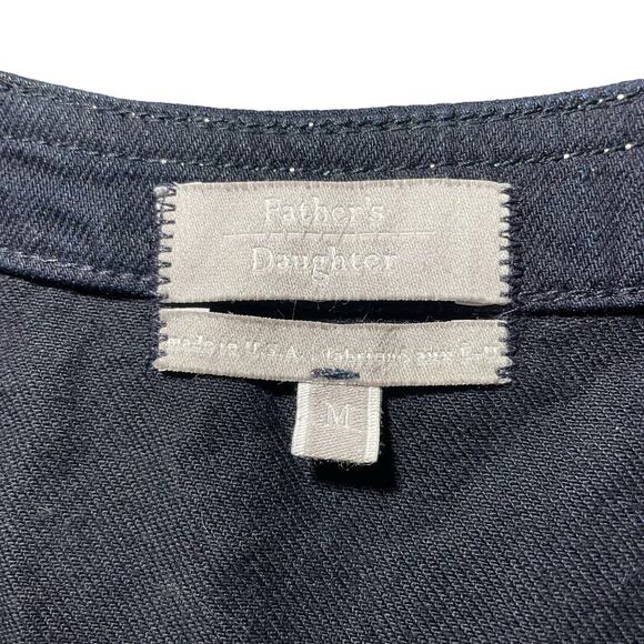 Father's Daughter LA Patti Vest Mini Dress "Brew" Japanese Denim Indigo Medium - Picture 4 of 12